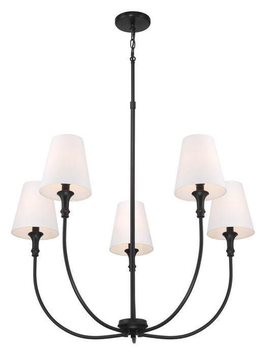 Millennium - 28905-MB - Five Light Chandelier - Mairbourne - Matte Black