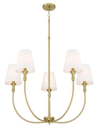 Mairbourne Five Light Chandelier Vintage Brass