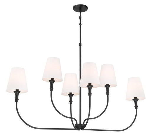 Mairbourne Six Light Linear Chandelier Matte Black