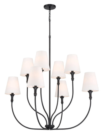 Mairbourne Eight Light Chandelier Matte Black