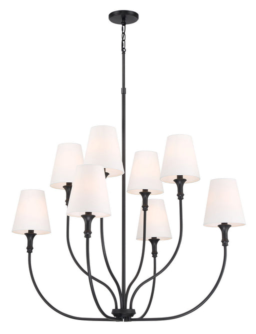 Millennium - 28908-MB - Eight Light Chandelier - Mairbourne - Matte Black
