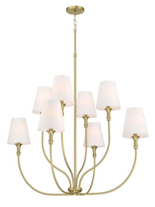 Millennium - 28908-VB - Eight Light Chandelier - Mairbourne - Vintage Brass
