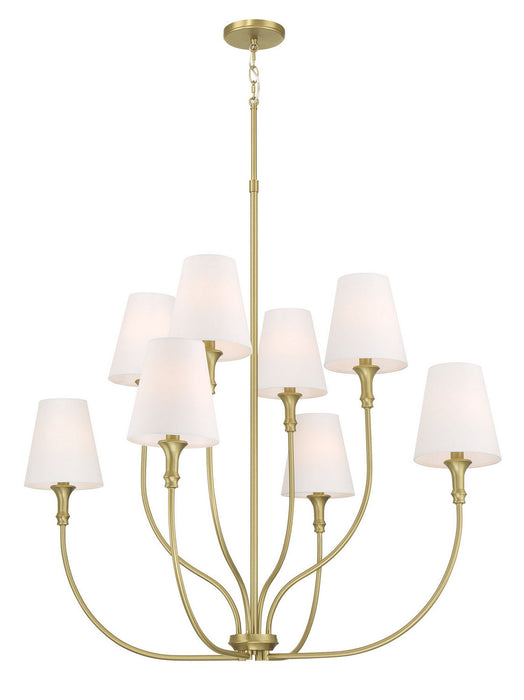Millennium - 28908-VB - Eight Light Chandelier - Mairbourne - Vintage Brass
