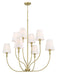 Millennium - 28908-VB - Eight Light Chandelier - Mairbourne - Vintage Brass