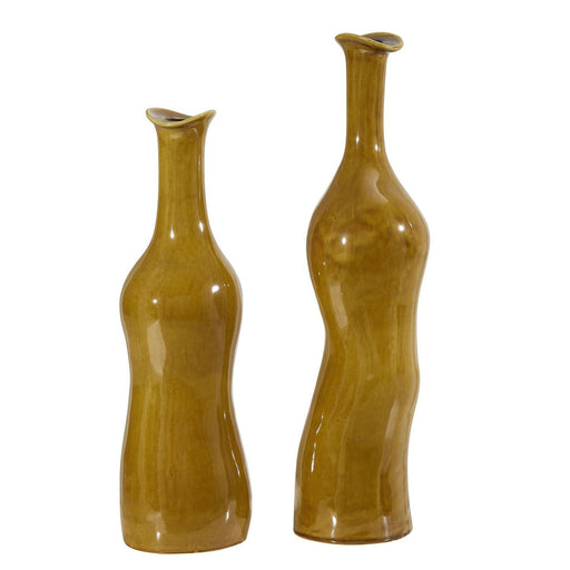 Uttermost - 18390 - Vases, Set/2 - Sienna Flow - Organic Form And Glossy