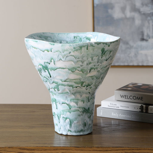 Uttermost - 18396 - Vase - Jameis - Blue Green, Subtle Gray And White