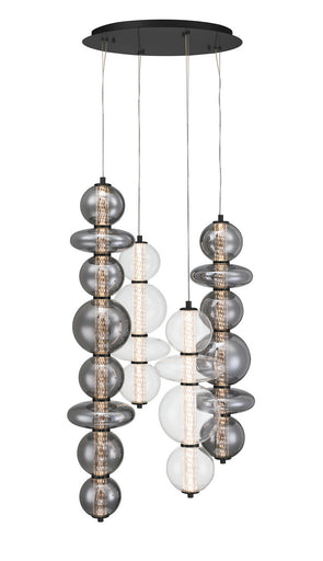 Atomo LED Chandelier Matte Black