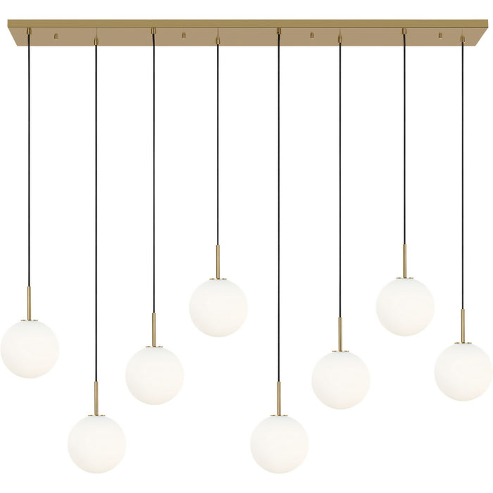Visual Comfort Studio - SCRJLS207EBSOEG - Eight Light Linear Chandelier - Sorelle - Estate Brass