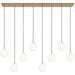 Visual Comfort Studio - SCRJLS207EBSOEG - Eight Light Linear Chandelier - Sorelle - Estate Brass