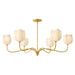 Fredrick Ramond - FR46306UB - Six Light Chandelier - Verity - Unlacquered Brass