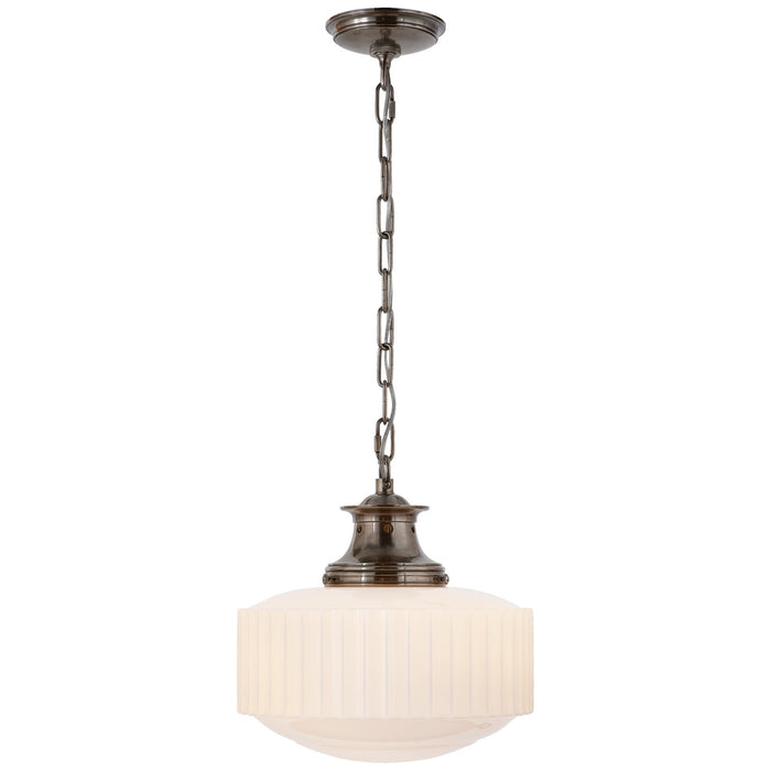 Visual Comfort Signature - TOB 5158AN-WG - One Light Pendant - Milton Road - Antique Nickel