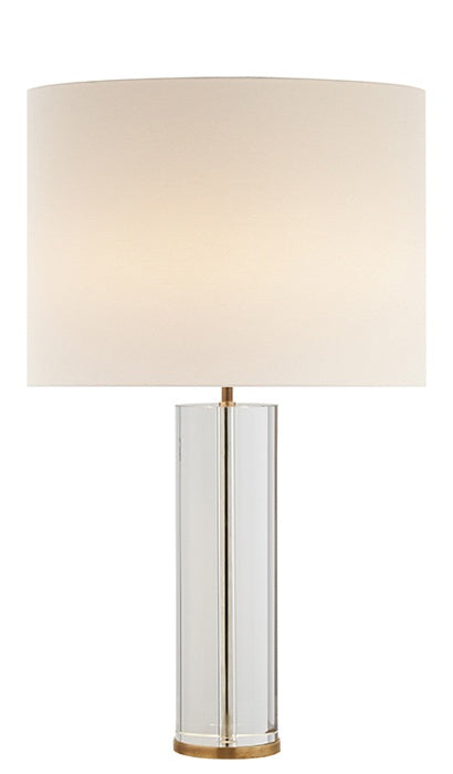 Visual Comfort Signature - ARN 3024CG/HAB-L-CL - LED Table Lamp - Lineham - Crystal and Hand-Rubbed Antique Brass