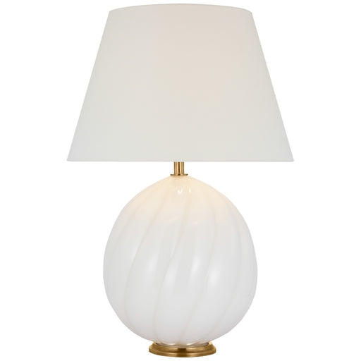 Visual Comfort Signature - JN 3020WG-L-CL - LED Table Lamp - Talia - White Glass