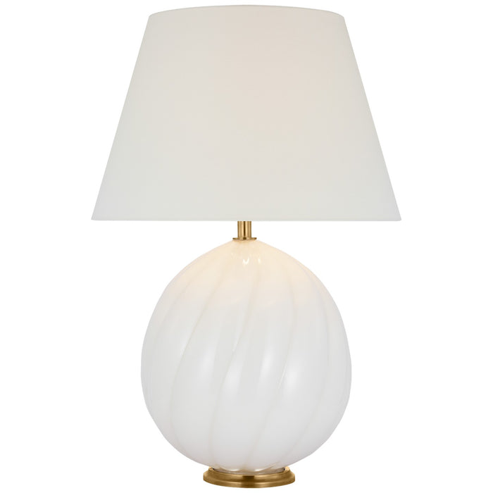 Visual Comfort Signature - JN 3020WG-L-CL - LED Table Lamp - Talia - White Glass