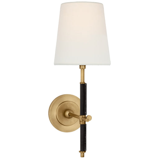Visual Comfort Signature - TOB 2580HAB/CHC-CHC - LED Wall Sconce - Bryant Wrapped - Hand-Rubbed Antique Brass and Chocolate Leather