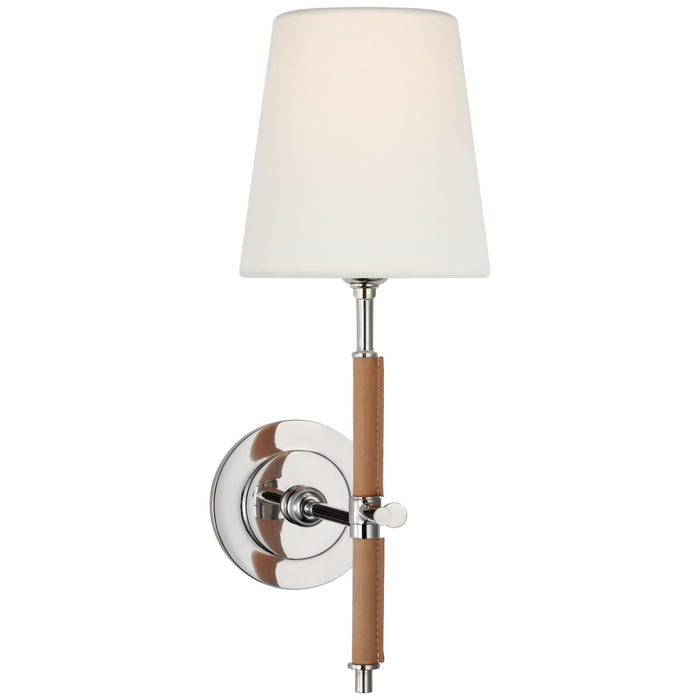 Visual Comfort Signature - TOB 2580PN/NAT-NAT - LED Wall Sconce - Bryant Wrapped - Polished Nickel and Natural Leather