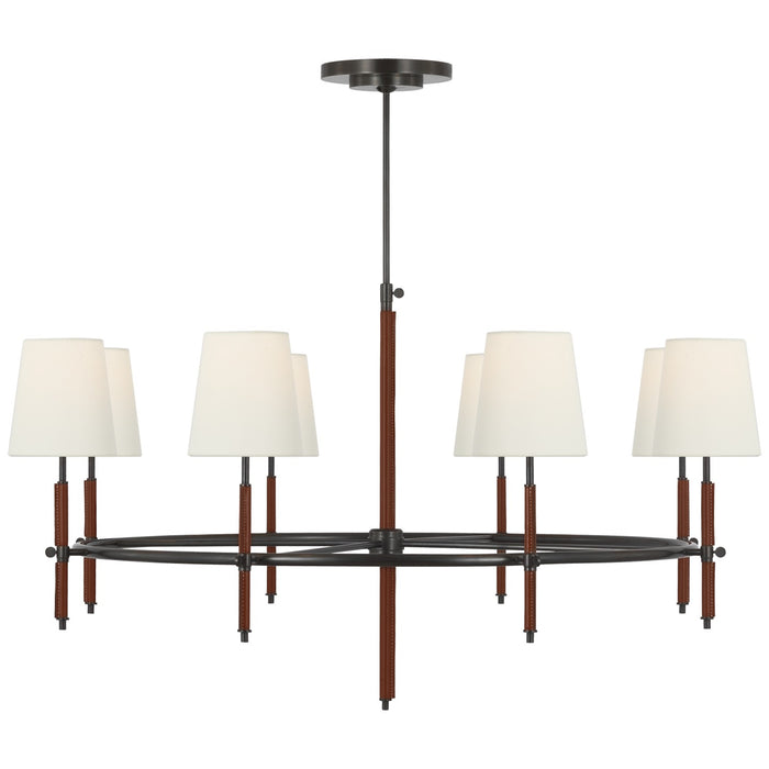 Visual Comfort Signature - TOB 5588BZ/SDL-SDL - LED Chandelier - Bryant Wrapped - Bronze and Saddle Leather