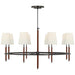 Visual Comfort Signature - TOB 5588BZ/SDL-SDL - LED Chandelier - Bryant Wrapped - Bronze and Saddle Leather
