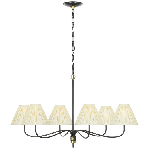 Hollings LED Chandelier Bronze and Antique-Burnished Brass