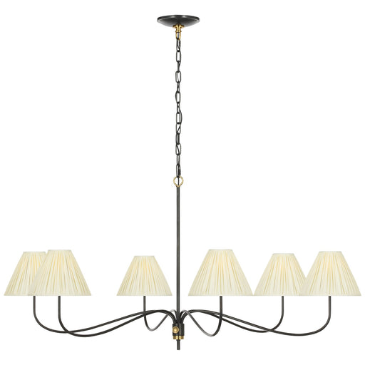 Hollings LED Chandelier Bronze and Antique-Burnished Brass
