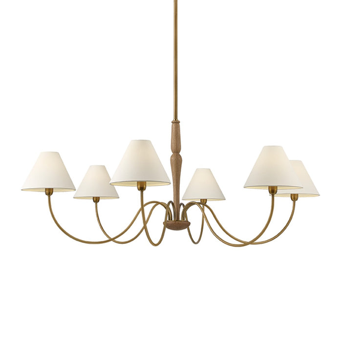 Mitzi - H1163806-PBR - Six Light Chandelier - Bennie - Patina Brass