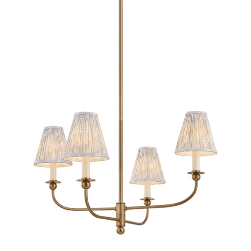 Ryle Four Light Chandelier Patina Brass