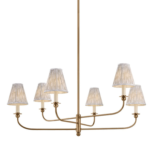 Ryle Six Light Chandelier Patina Brass