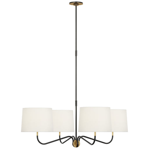 Canto LED Chandelier Bronze and Hand-Rubbed Antique Brass