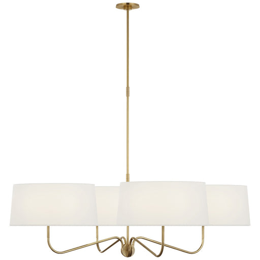 Canto LED Chandelier Hand-Rubbed Antique Brass