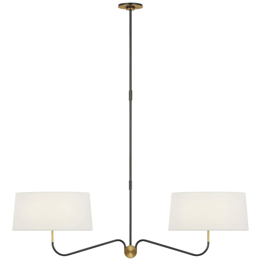 Visual Comfort Signature - TOB 5352BZ/HAB-L - LED Chandelier - Canto - Bronze and Hand-Rubbed Antique Brass