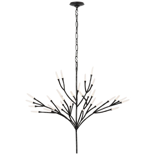 Tirucalli LED Chandelier Waxed Black