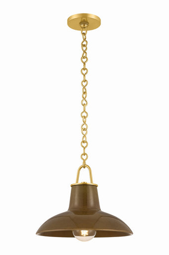 Pottersville One Light Pendant Aged Brass