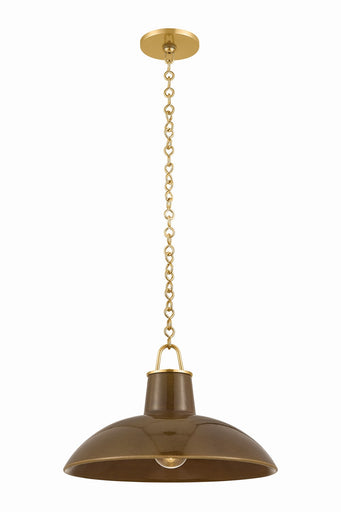Pottersville One Light Pendant Aged Brass