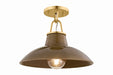Hudson Valley - 1928-AGB/CUK - One Light Flush Mount - Pottersville - Aged Brass