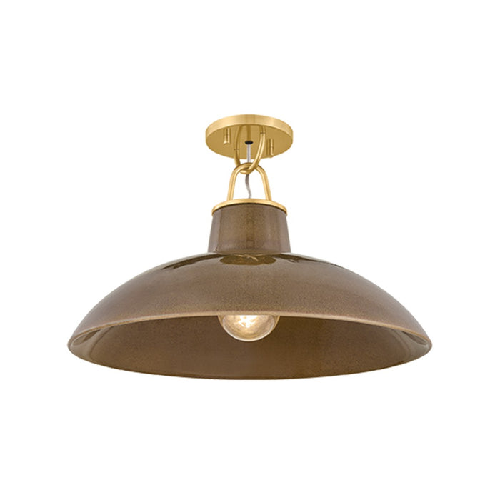 Hudson Valley - 1929-AGB/CUK - One Light Flush Mount - Pottersville - Aged Brass