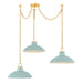 Hudson Valley - 1957-AGB/CMC - Three Light Chandelier - Pottersville - Aged Brass