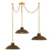Hudson Valley - 1957-AGB/CUK - Three Light Chandelier - Pottersville - Aged Brass