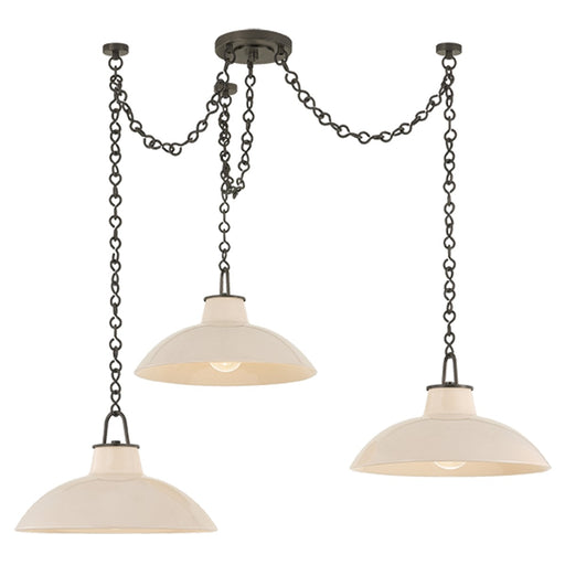 Pottersville Three Light Chandelier Distressed Bronze