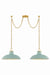 Hudson Valley - 1959-AGB/CMC - Two Light Linear Pendant - Pottersville - Aged Brass