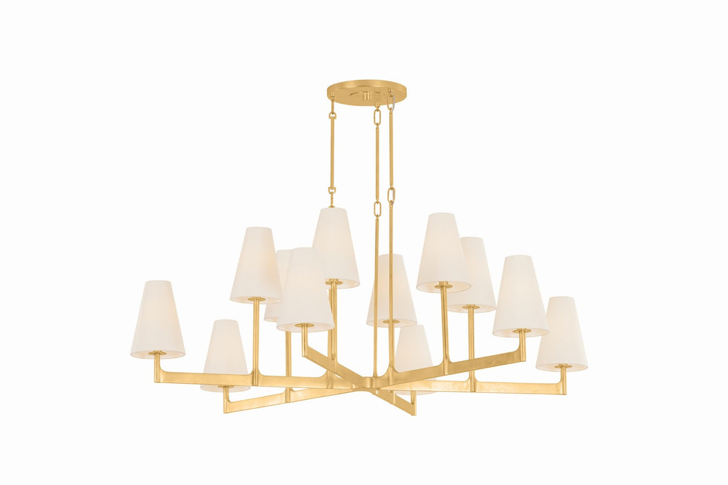 Hudson Valley - 2153-VGL - 12 Light Chandelier - Allaben - Vintage Gold Leaf