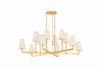 Hudson Valley - 2153-VGL - 12 Light Chandelier - Allaben - Vintage Gold Leaf