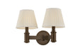 Hudson Valley - 3509-OWB - Two Light Wall Sconce - Woodland Park - Old World Brass