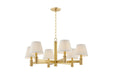Hudson Valley - 3532-AGB - Six Light Chandelier - Woodland Park - Aged Brass