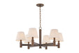 Hudson Valley - 3532-OWB - Six Light Chandelier - Woodland Park - Old World Brass