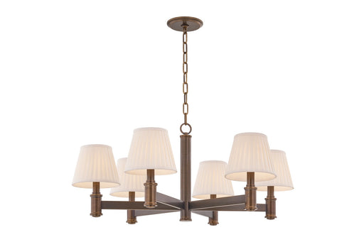 Hudson Valley - 3532-OWB - Six Light Chandelier - Woodland Park - Old World Brass