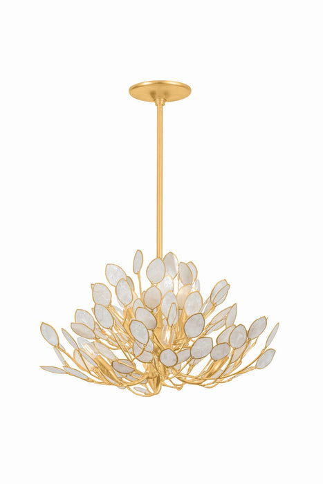 Hudson Valley - 4130-VGL - Eight Light Chandelier - Eastview - Vintage Gold Leaf