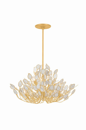 Eastview Ten Light Chandelier Vintage Gold Leaf