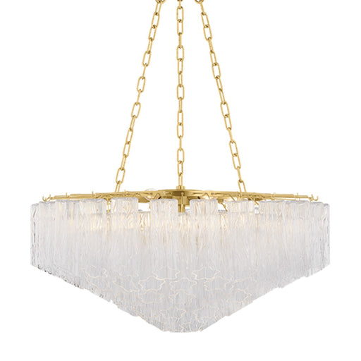 Watertown Nine Light Chandelier Aged Brass
