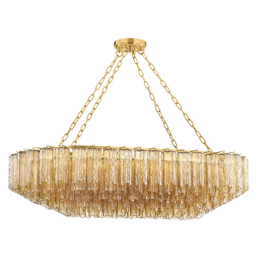 Hudson Valley - 4920-AGB - 12 Light Linear Pendant - Watertown - Aged Brass