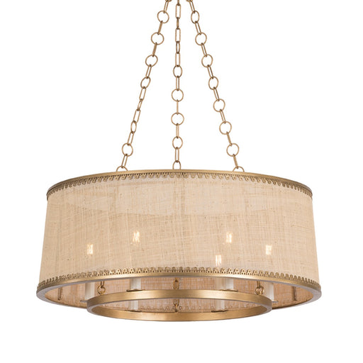 Haines Falls Six Light Pendant Patina Gold Leaf